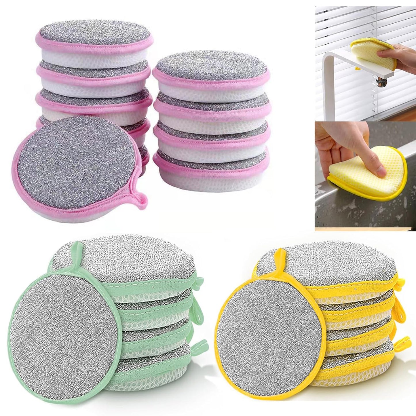 éponge de cuisine- lot de 5 piièces
