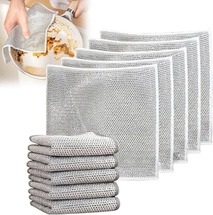 Éponges à Vaisselle en Acier-lot de 10 pièces