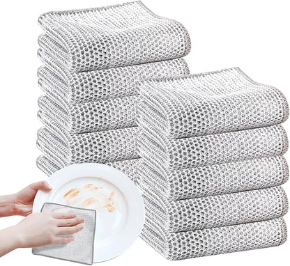 Éponges à Vaisselle en Acier-lot de 10 pièces