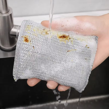 Éponges à Vaisselle en Acier-lot de 10 pièces