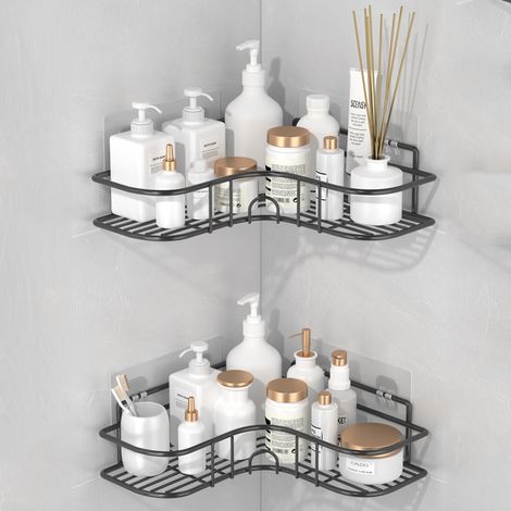 étagère  de douche d angle à 2 niveaux