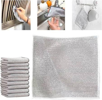 Éponges à Vaisselle en Acier-lot de 10 pièces