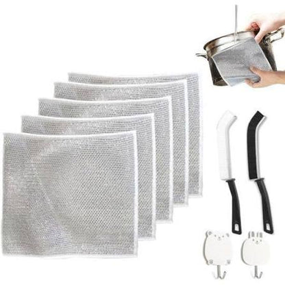 Éponges à Vaisselle en Acier-lot de 10 pièces