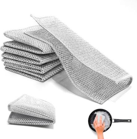 Éponges à Vaisselle en Acier-lot de 10 pièces