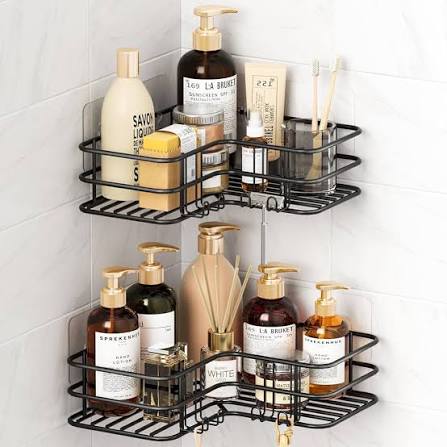 étagère  de douche d angle à 2 niveaux