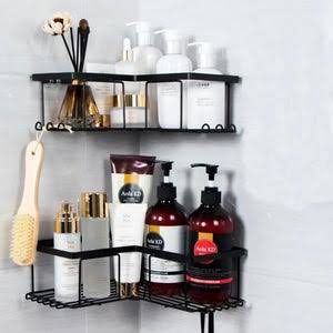 étagère  de douche d angle à 2 niveaux