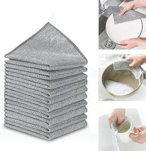 Éponges à Vaisselle en Acier-lot de 10 pièces
